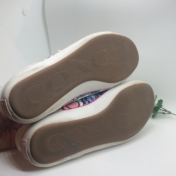 COACH Zorra Multi Colored Sneakers Signature Logo 8.5 B - Picture 5 of 10